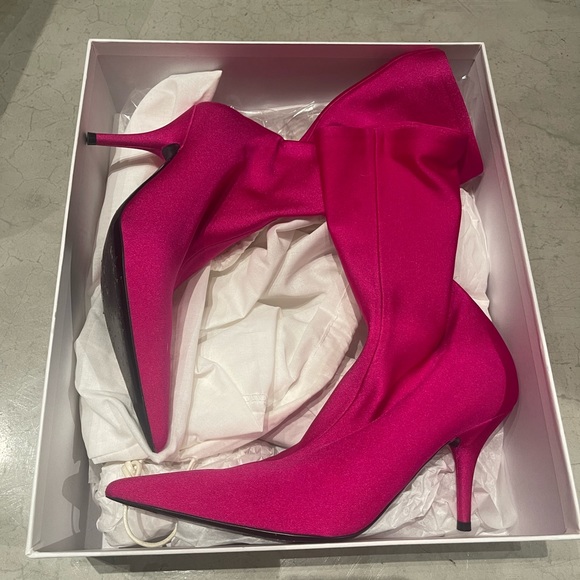 BALENCIAGA sz 37 Pink Midcalf Sock Knife Boots - Picture 6 of 8